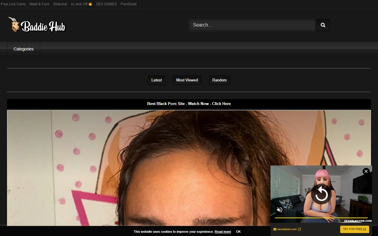 Screenshot: Baddiehub Screenshot of Baddiehub